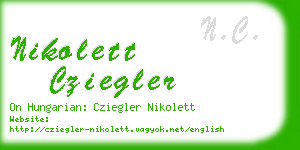 nikolett cziegler business card